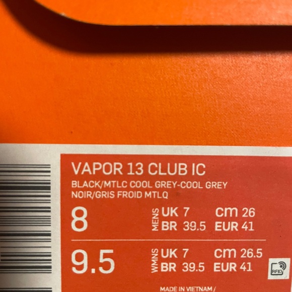 Nike Vapor 13 Club IC Men's Black Futsal Shoes - Picture 8 of 8